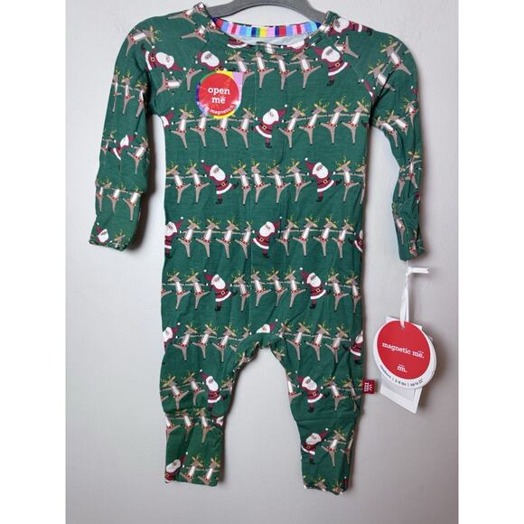 Magnetic Me Modal Christmas Footie Sz Newborn Months NWT - Picture 2 of 13